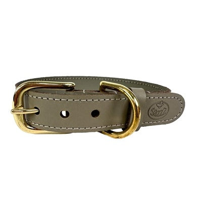 Sazzz Halsband Hond Braveheart Classic Leer Taupe